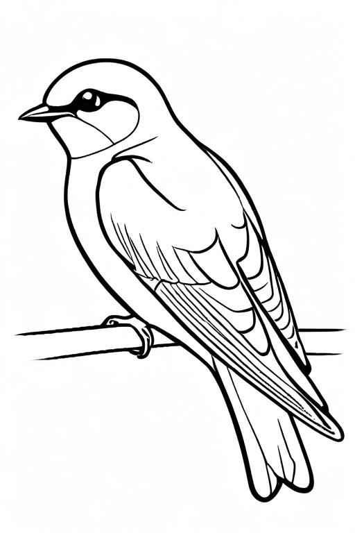 Swallow Coloring Page 26 for Kids