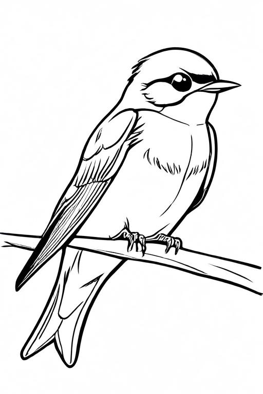 Swallow Coloring Page 27 for Kids