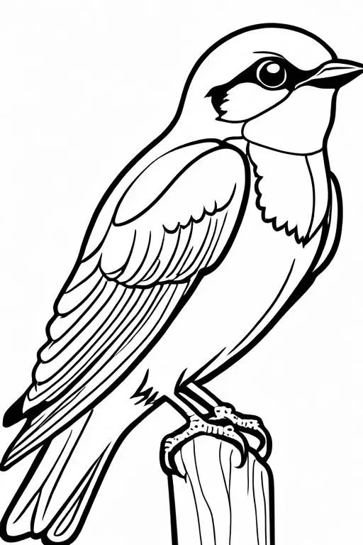 Swallow Coloring Page 28 for Kids