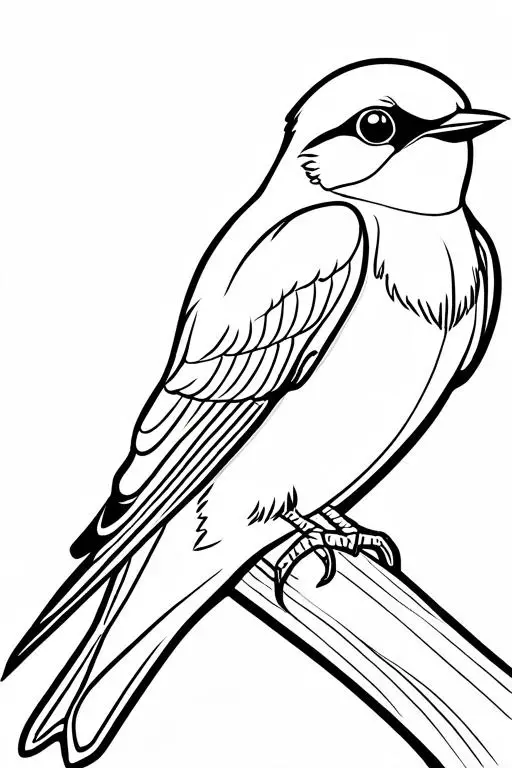 Swallow Coloring Page 29 for Kids