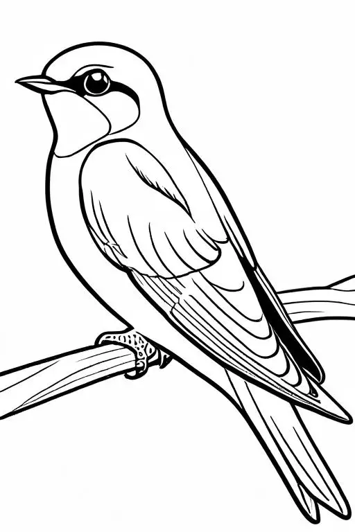 Swallow Coloring Page 30 for Kids