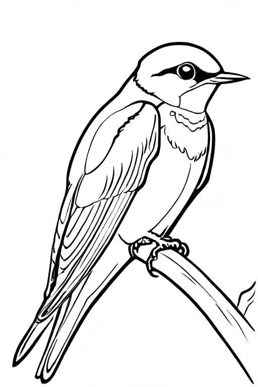 Swallow Coloring Page 31 for Kids