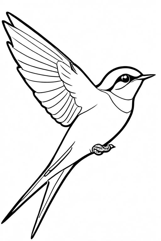 Swallow Coloring Page 33 for Kids