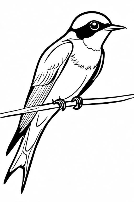 Swallow Coloring Page 36 for Kids