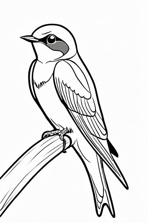 Swallow Coloring Page 39 for Kids