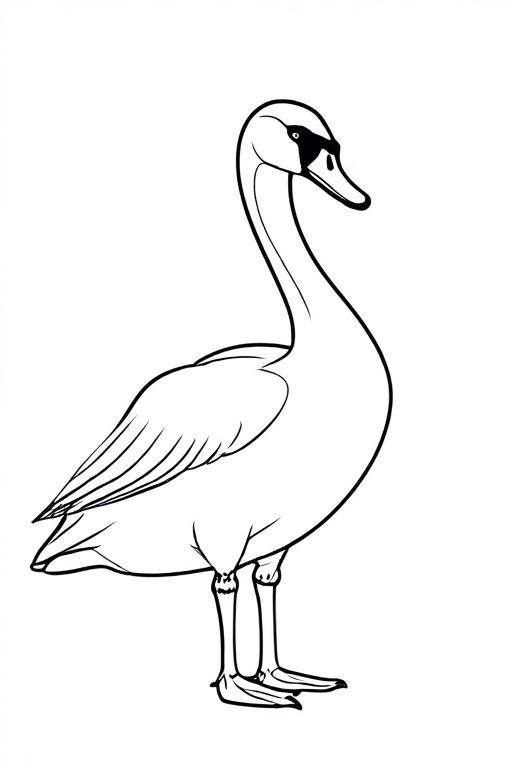 Swan Coloring Page 14 for Kids