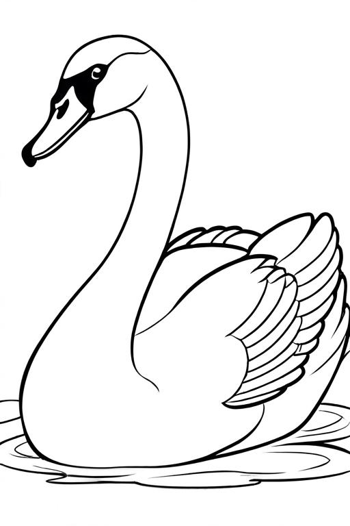 Swan Coloring Page 15 for Kids