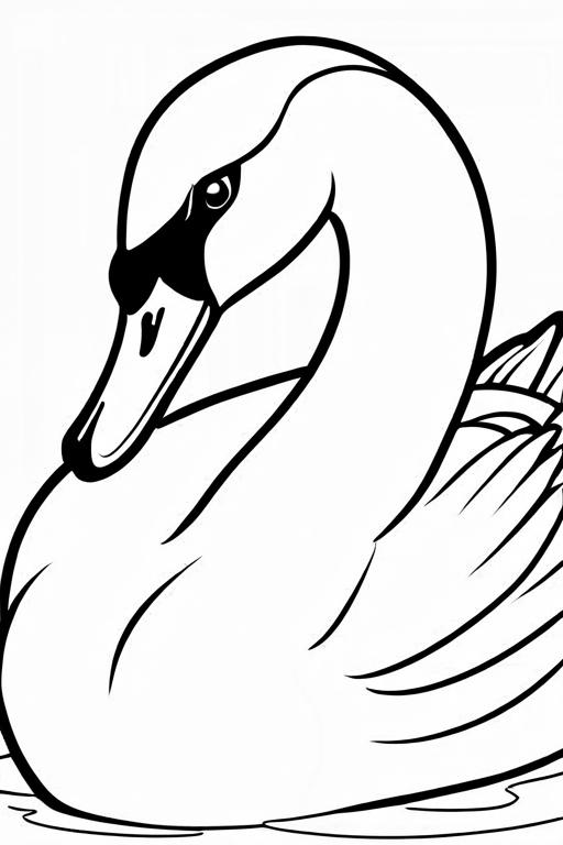 Swan Coloring Page 16 for Kids