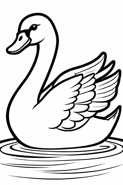 Swan Coloring Page 16 for Kids