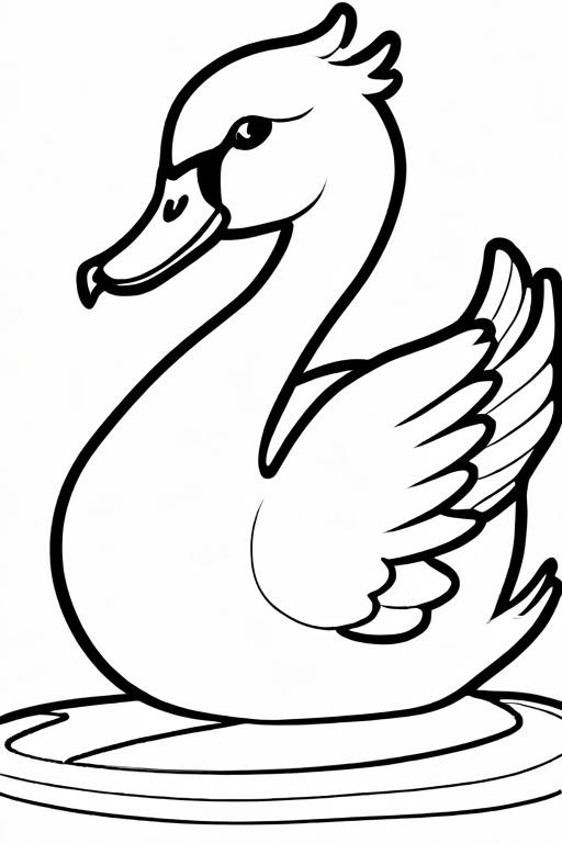 Swan Coloring Page 18 for Kids