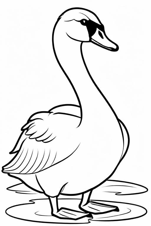 Swan Coloring Page 20 for Kids