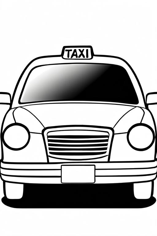 Taxi Coloring Page 14 for Kids