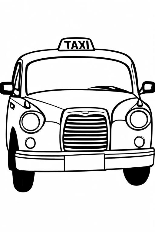 Taxi Coloring Page 16 for Kids