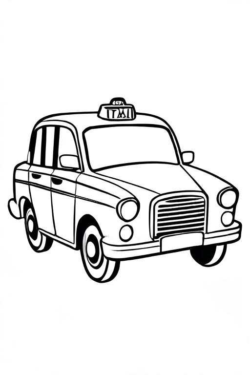 Taxi Coloring Page 20 for Kids