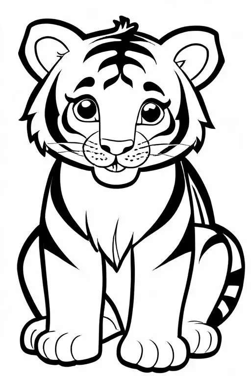 Tiger Coloring Page 10 for Kids