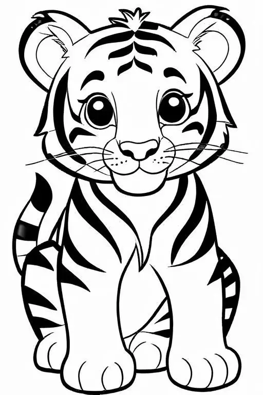 Tiger Coloring Page 11 for Kids