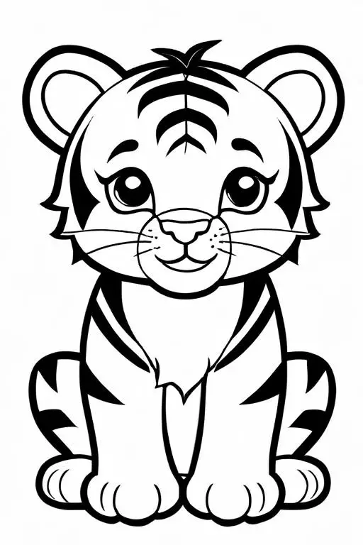 Tiger Coloring Page 12 for Kids