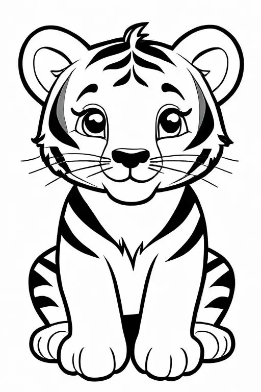 Tiger Coloring Page 13 for Kids