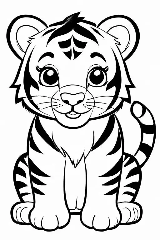 Tiger Coloring Page 14 for Kids