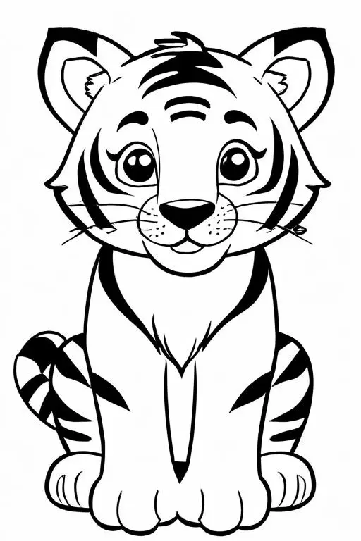 Tiger Coloring Page 15 for Kids