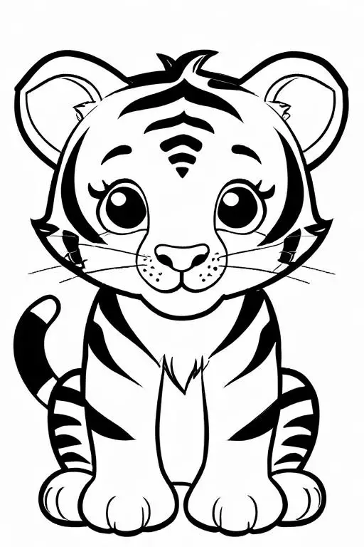 Tiger Coloring Page 17 for Kids