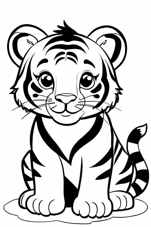 Tiger Coloring Page 18 for Kids