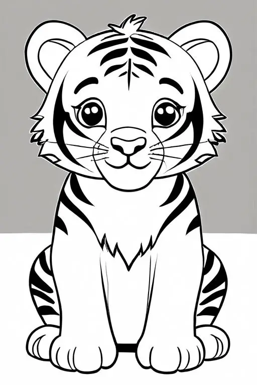 Tiger Coloring Page 19 for Kids