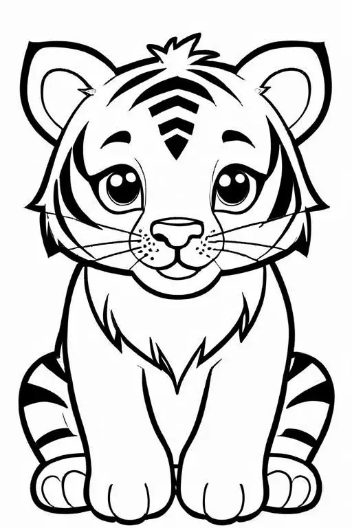 Tiger Coloring Page 20 for Kids