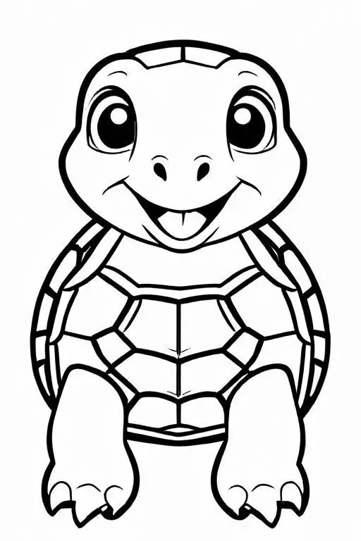 Tortoise Coloring Page 10 for Kids