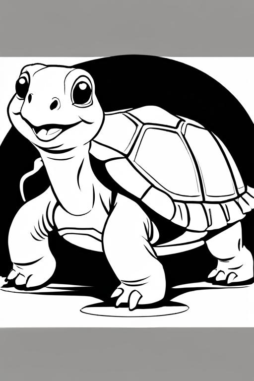 Tortoise Coloring Page 5 for Kids