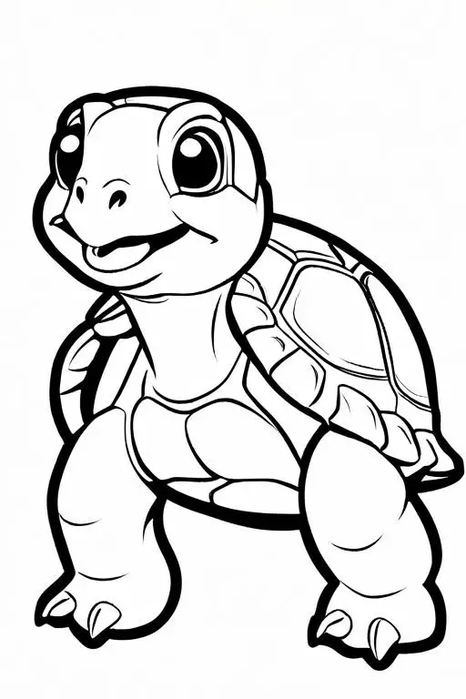 Tortoise Coloring Page 6 for Kids