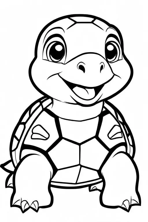 Tortoise Coloring Page 7 for Kids