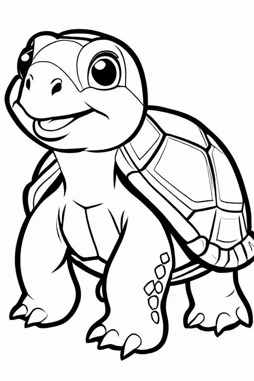 Tortoise Coloring Page 9 for Kids