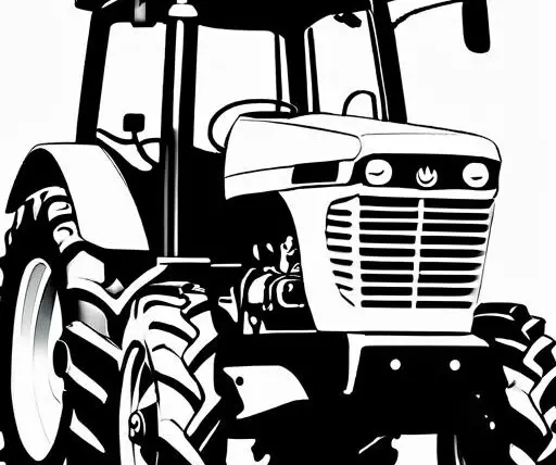 Tractor Coloring Page 1 for Kids