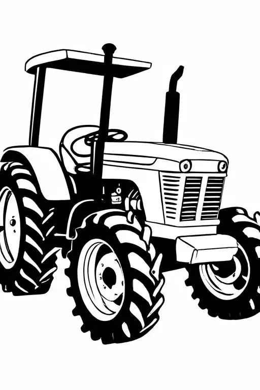 Tractor Coloring Page 10 for Kids