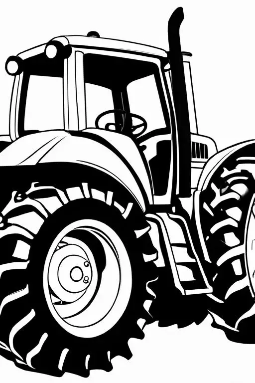 Tractor Coloring Page 11 for Kids