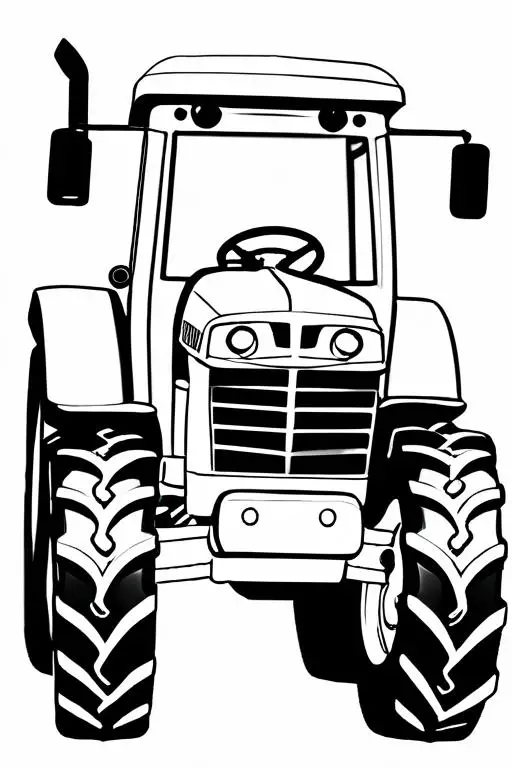 Tractor Coloring Page 12 for Kids