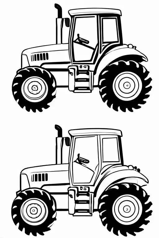 Tractor Coloring Page 13 for Kids