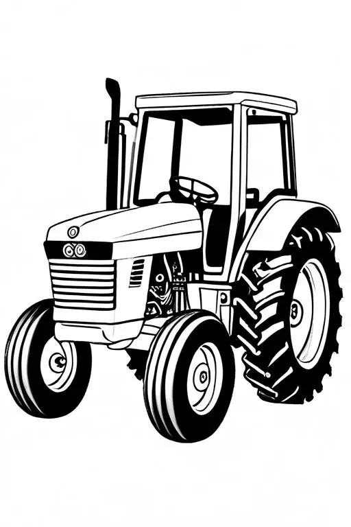 Tractor Coloring Page 16 for Kids