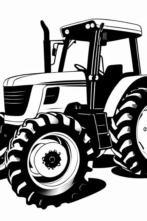 Tractor Coloring Page 17 for Kids