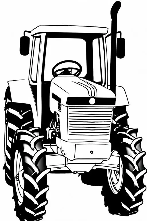 Tractor Coloring Page 18 for Kids