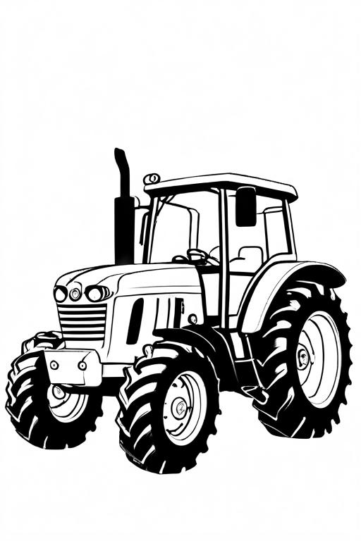 Tractor Coloring Page 19 for Kids