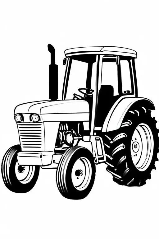 Tractor Coloring Page 3 for Kids