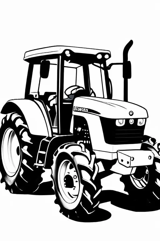 Tractor Coloring Page 5 for Kids