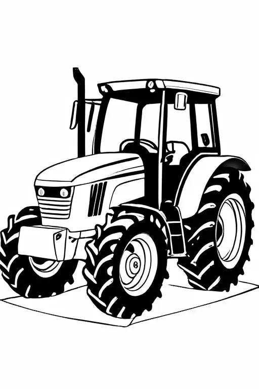 Tractor Coloring Page 8 for Kids