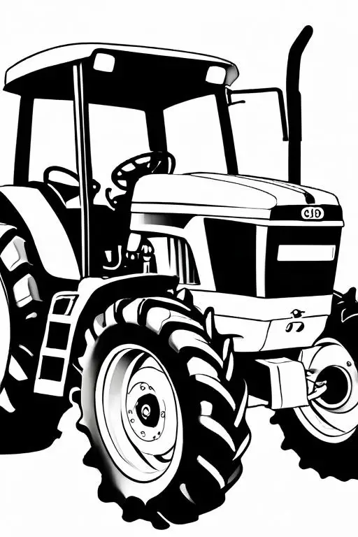 Tractor Coloring Page 9 for Kids