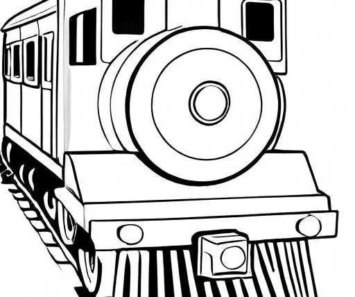 Train Coloring Page 1 for Kids