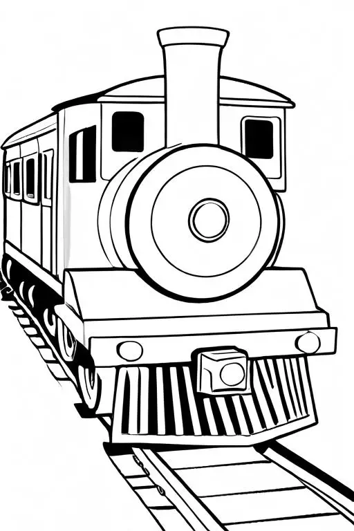 Train Coloring Page 1 for Kids