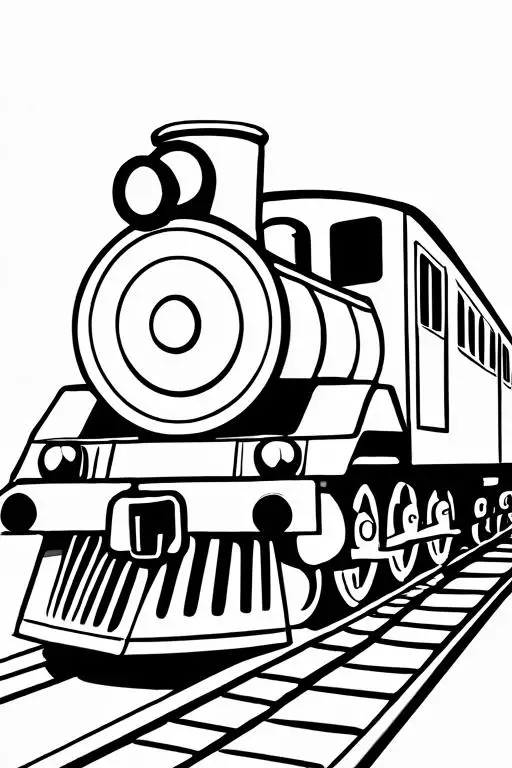 Train Coloring Page 10 for Kids