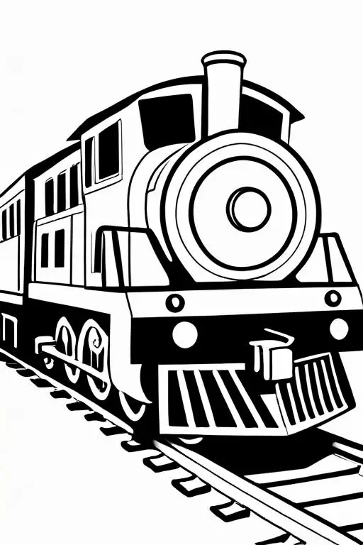 Train Coloring Page 12 for Kids